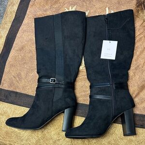 LC Lauren Conrad Black Heeled Boots